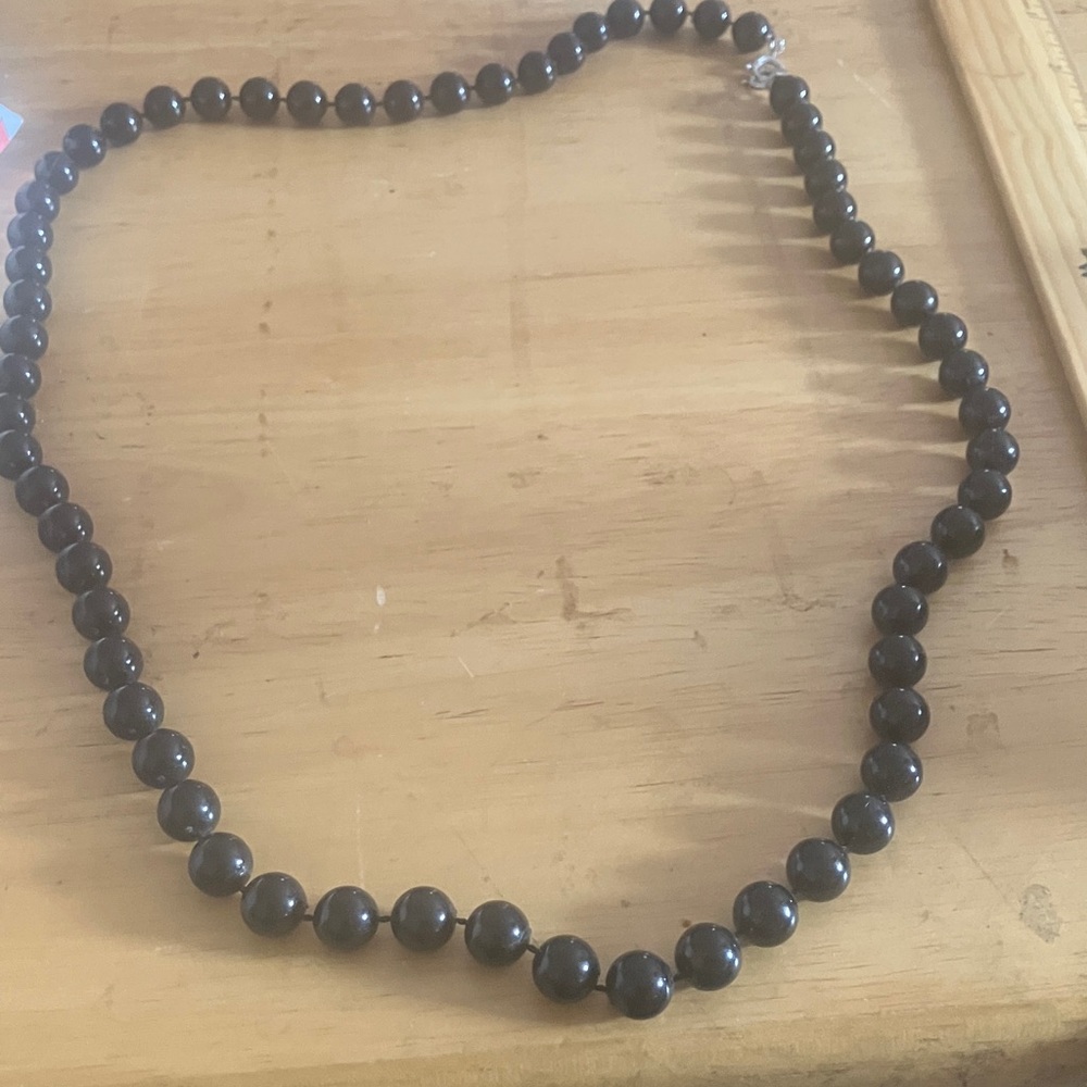 Classic Black Beaded Necklace